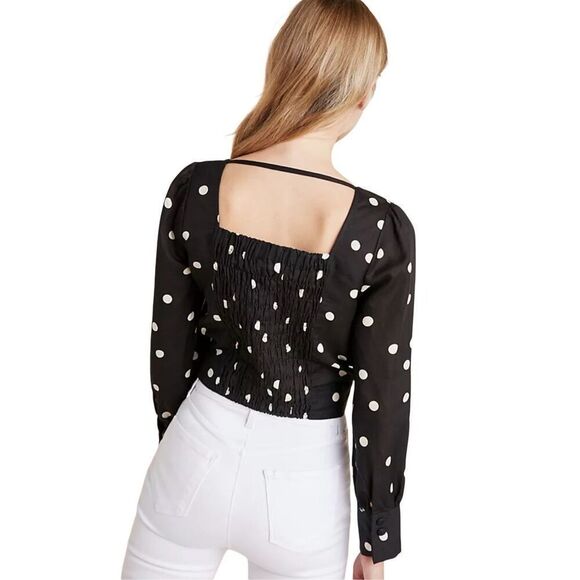 Moon river padme polka dot blouse size Medium - Picture 2 of 8